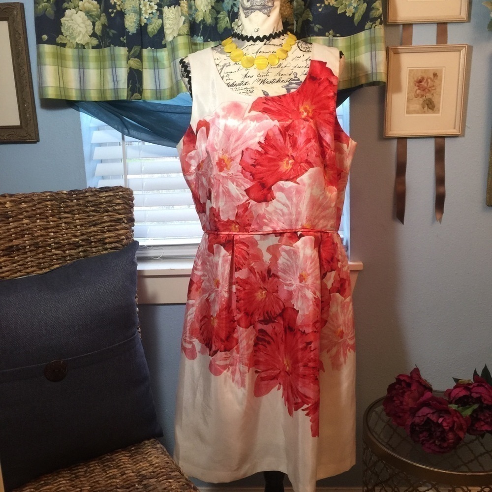 Studio One sleeveless floral dress